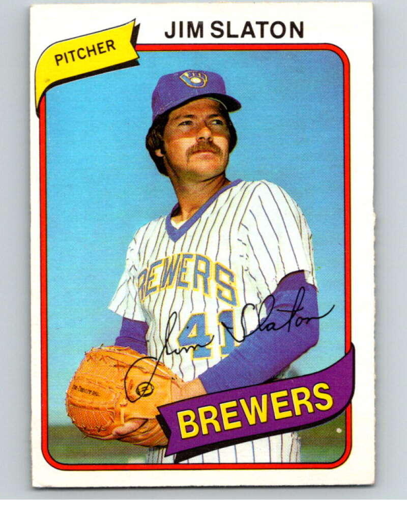 1980 O-Pee-Chee #10 Jim Slaton Milwaukee Brewers V78826 Image 1