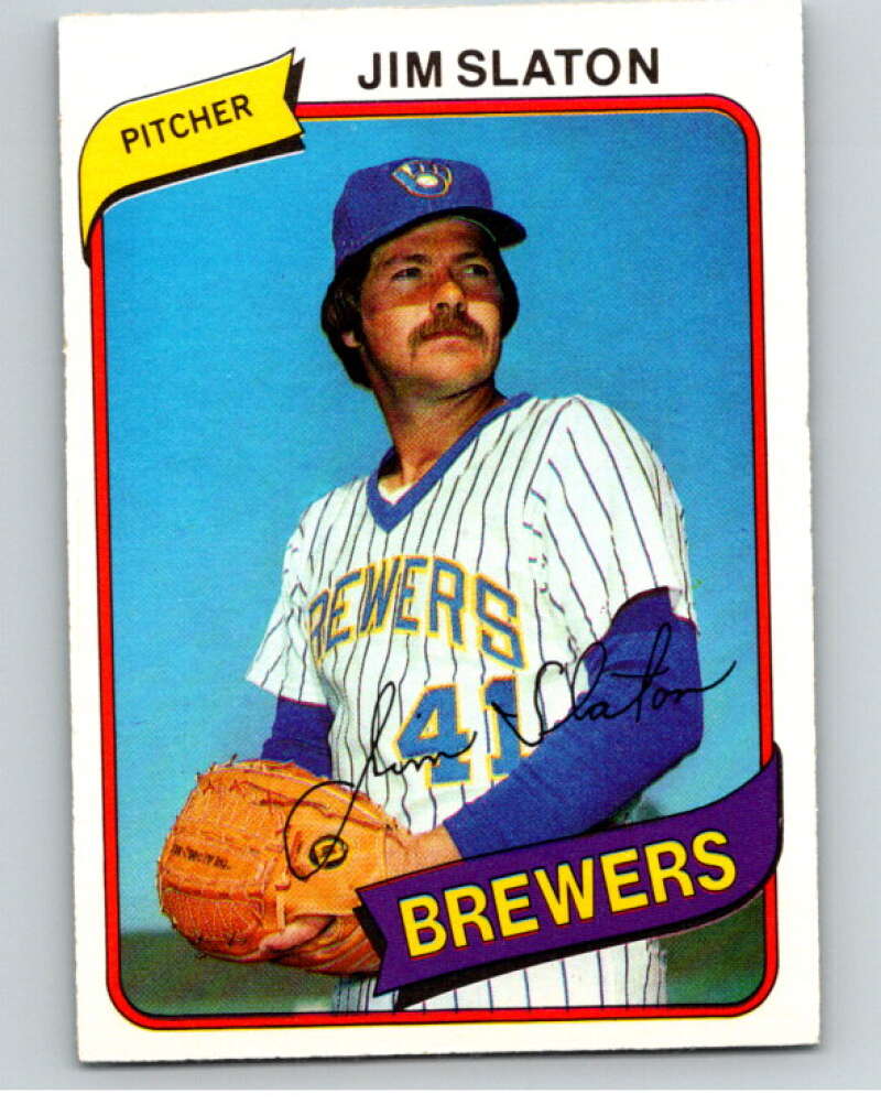 1980 O-Pee-Chee #10 Jim Slaton Milwaukee Brewers V78827 Image 1