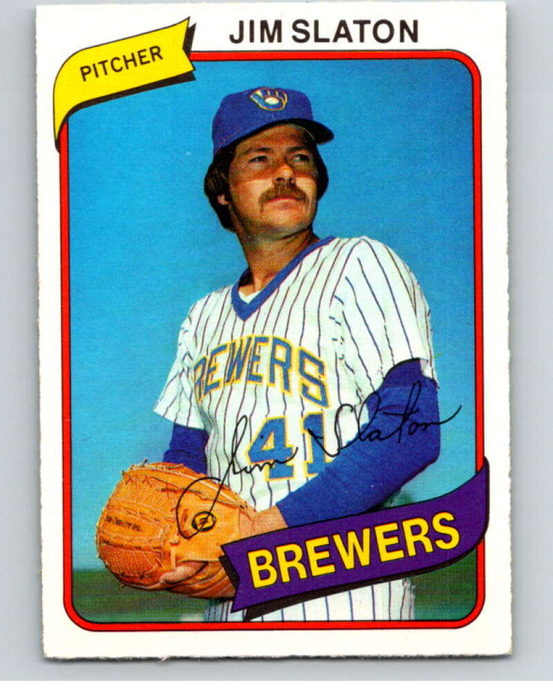 1980 O-Pee-Chee #10 Jim Slaton Milwaukee Brewers V78828 Image 1