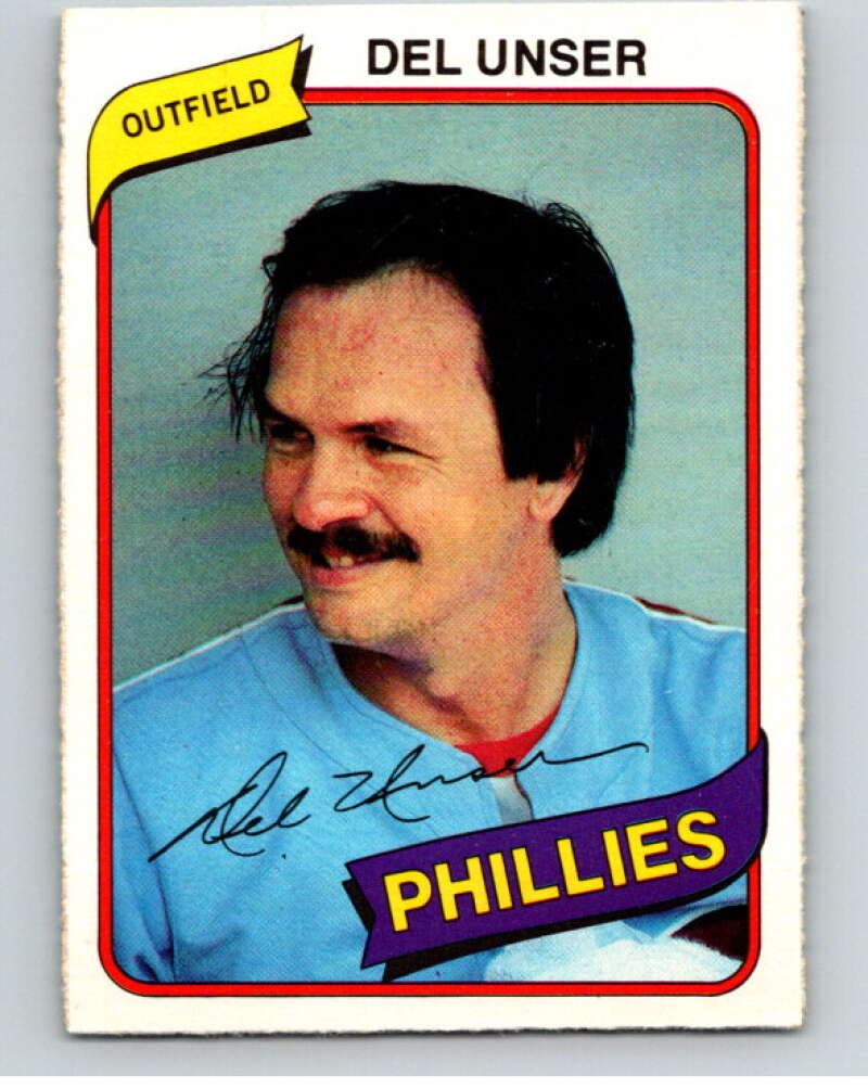 1980 O-Pee-Chee #12 Del Unser Philadelphia Phillies V78829 Image 1