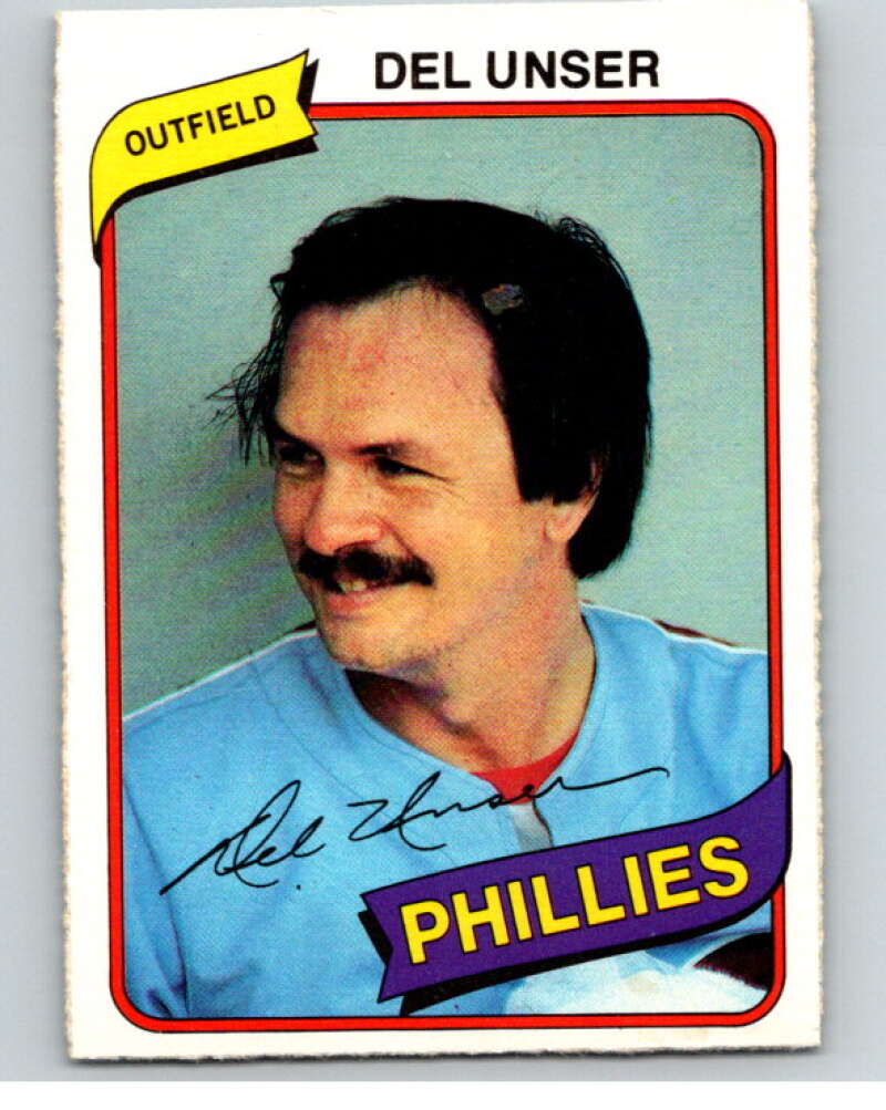 1980 O-Pee-Chee #12 Del Unser Philadelphia Phillies V78831 Image 1