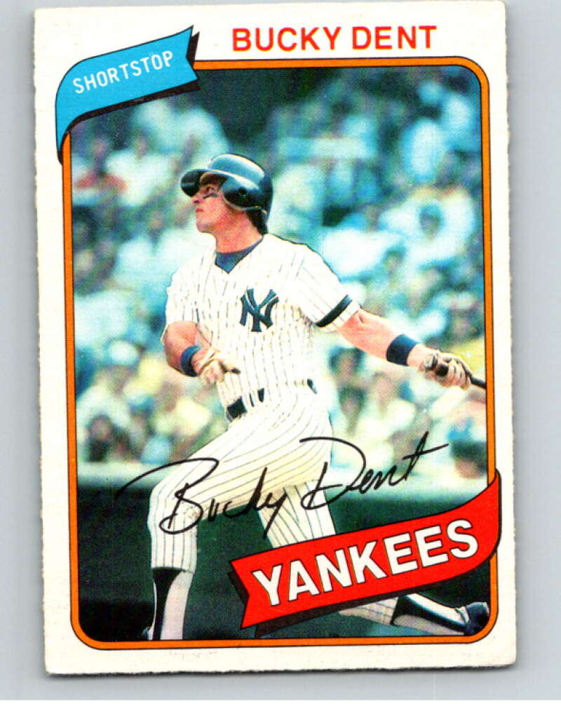 1980 O-Pee-Chee #33 Bucky Dent New York Yankees V78913 Image 1