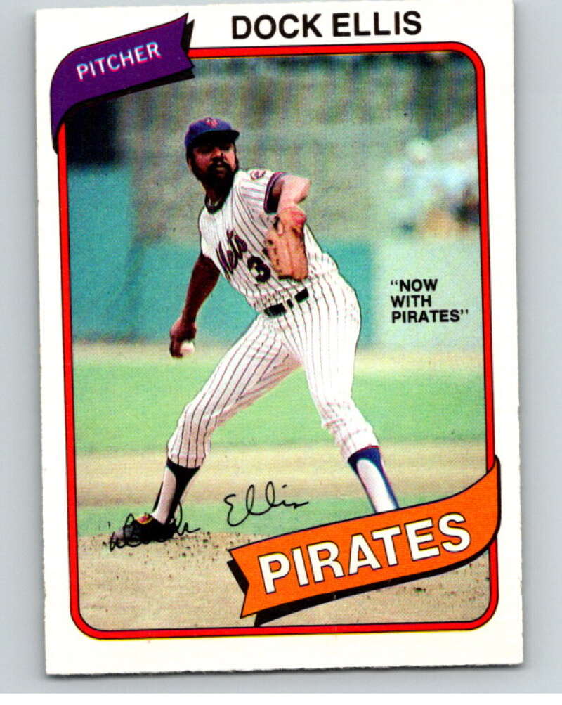 1980 O-Pee-Chee #64 Dock Ellis Pittsburgh Pirates/Mets V78999 Image 1