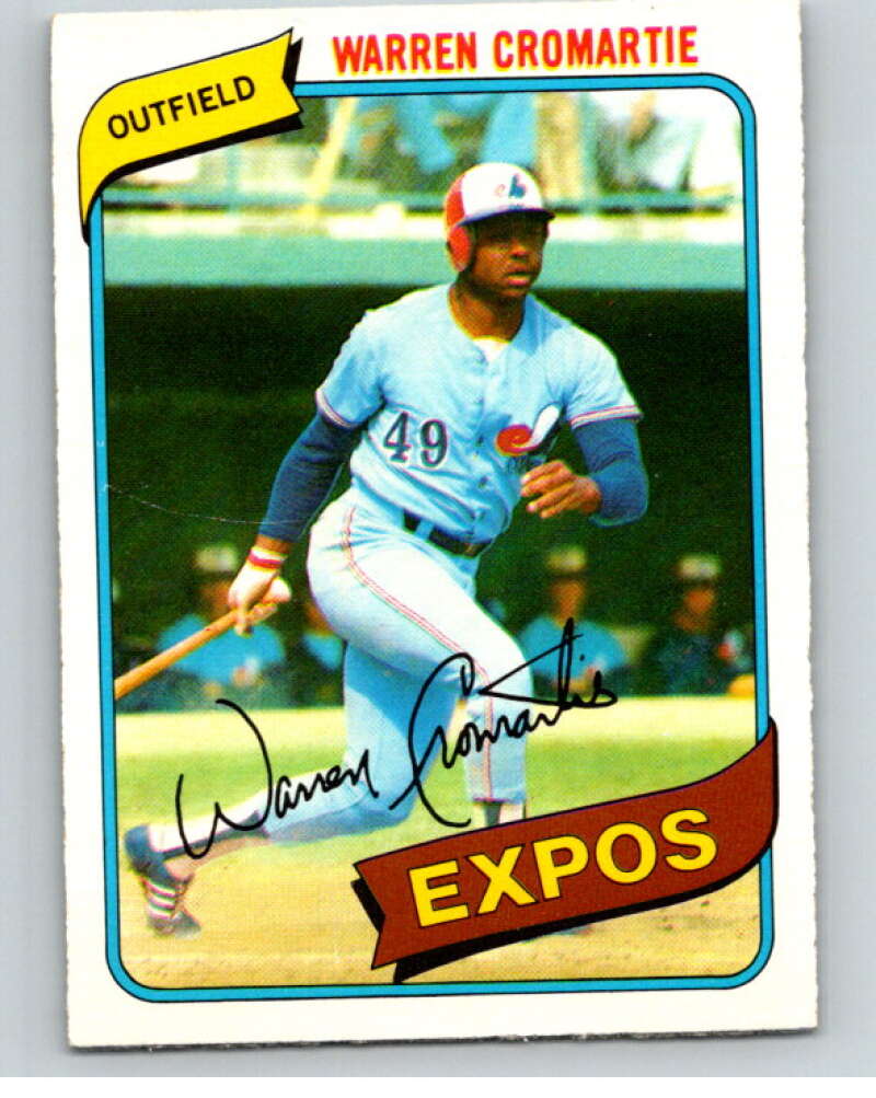 1980 O-Pee-Chee #102 Warren Cromartie Montreal Expos V79136 Image 1