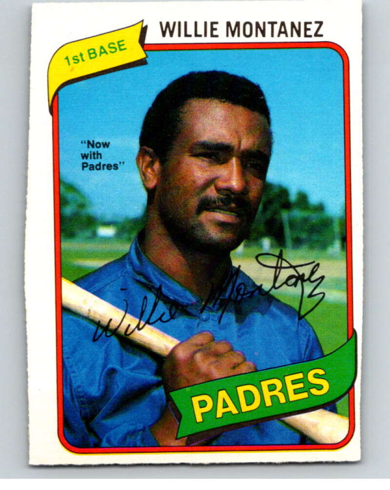 1980 O-Pee-Chee #119 Willie Montanez San Diego Padres/Rangers V79177 Image 1