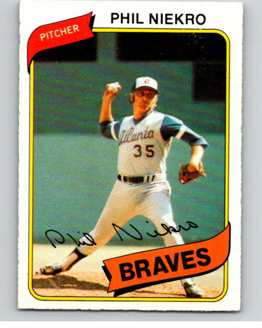 1980 O-Pee-Chee #130 Phil Niekro  Atlanta Braves  V79209 Image 1