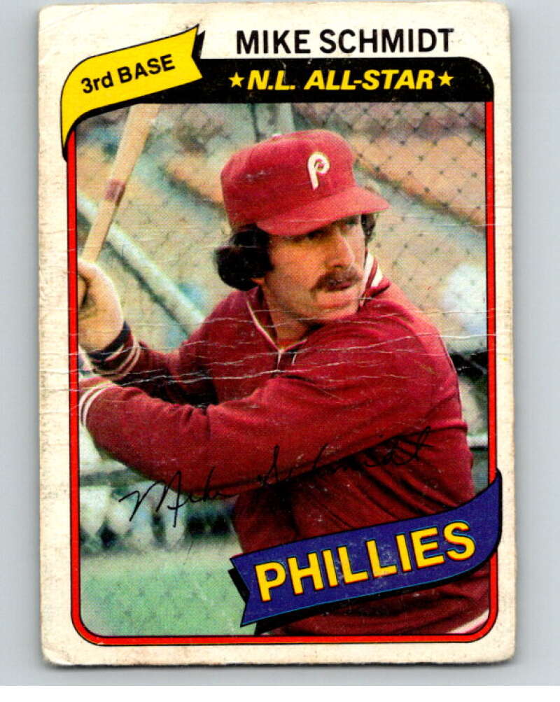 1980 O-Pee-Chee #141 Mike Schmidt Philadelphia Phillies V79259 Image 1