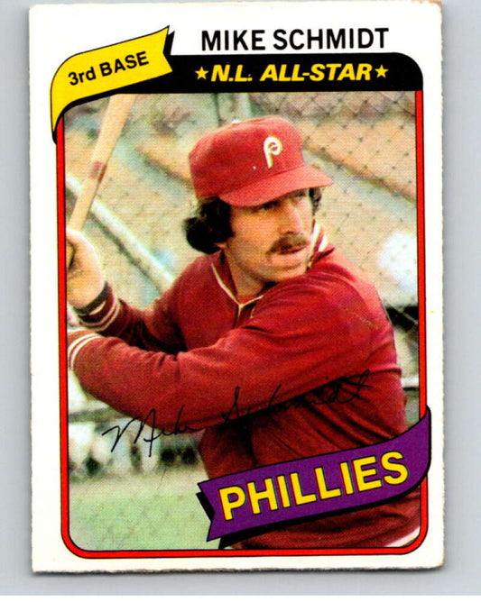 1980 O-Pee-Chee #141 Mike Schmidt  Philadelphia Phillies  V79265 Image 1