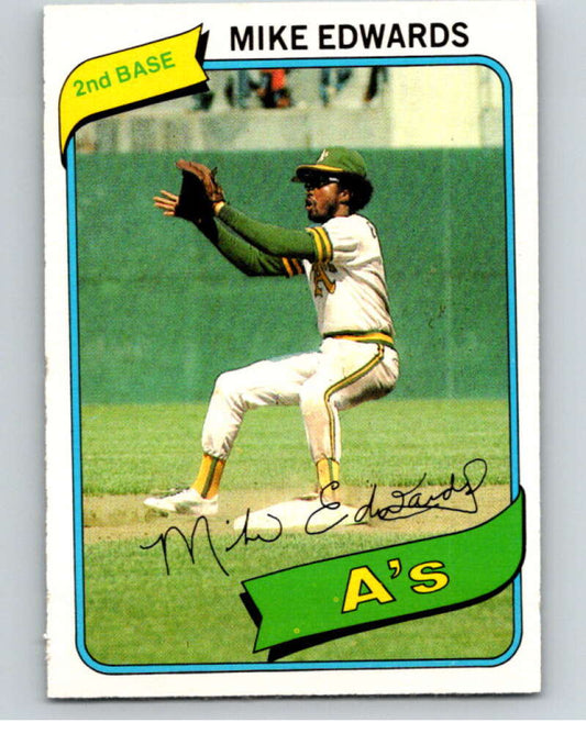 1980 O-Pee-Chee #158 Mike Edwards  Oakland Athletics  V79309 Image 1