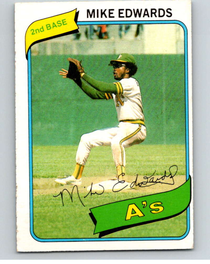1980 O-Pee-Chee #158 Mike Edwards Oakland Athletics V79311 Image 1