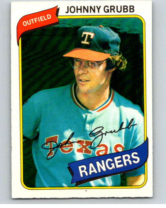 1980 O-Pee-Chee #165 Johnny Grubb  Texas Rangers  V79335 Image 1