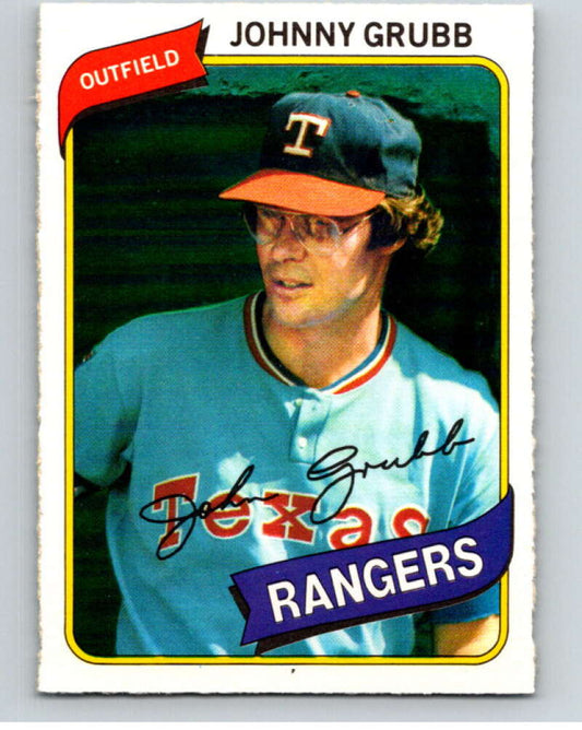 1980 O-Pee-Chee #165 Johnny Grubb  Texas Rangers  V79336 Image 1
