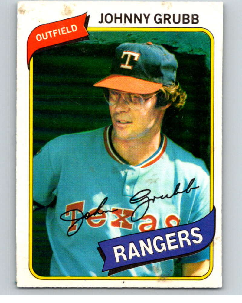 1980 O-Pee-Chee #165 Johnny Grubb Texas Rangers V79337 Image 1