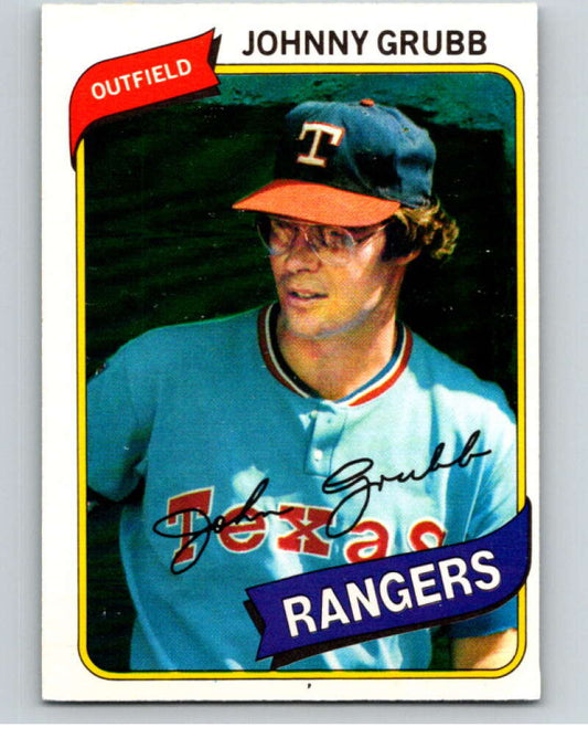 1980 O-Pee-Chee #165 Johnny Grubb  Texas Rangers  V79338 Image 1