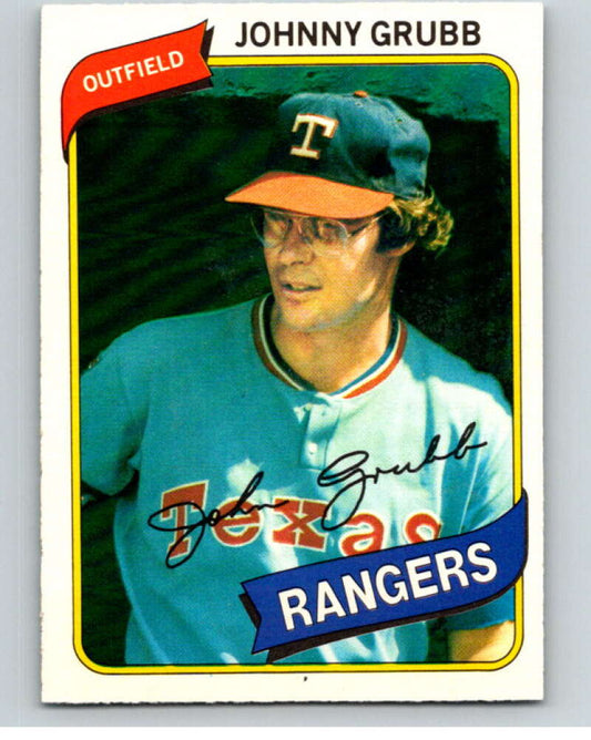 1980 O-Pee-Chee #165 Johnny Grubb  Texas Rangers  V79339 Image 1
