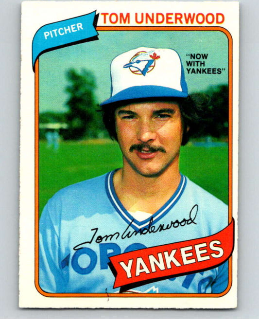 1980 O-Pee-Chee #172 Tom Underwood Yankees/Blue Jays  V79358 Image 1