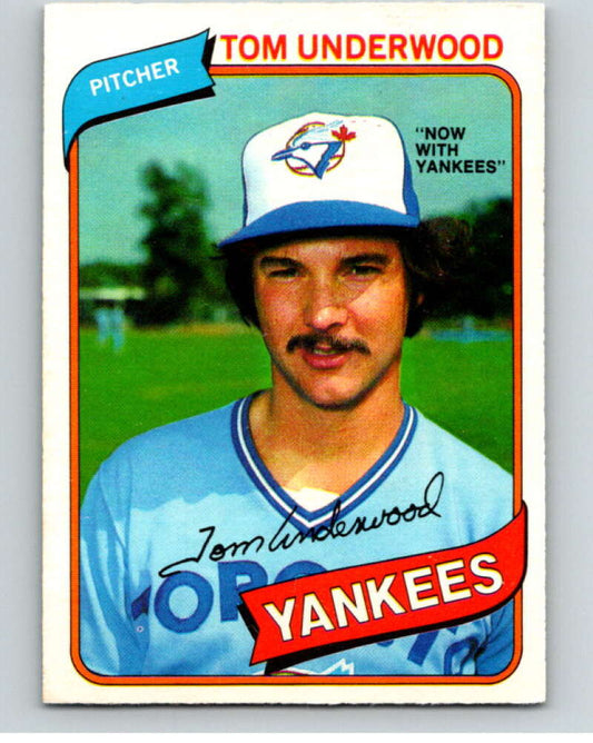 1980 O-Pee-Chee #172 Tom Underwood Yankees/Blue Jays  V79360 Image 1