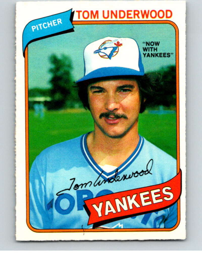 1980 O-Pee-Chee #172 Tom Underwood Yankees/Blue Jays V79361 Image 1