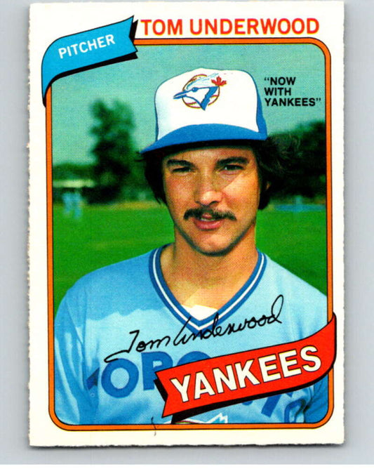1980 O-Pee-Chee #172 Tom Underwood Yankees/Blue Jays  V79361 Image 1
