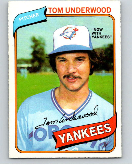 1980 O-Pee-Chee #172 Tom Underwood Yankees/Blue Jays  V79362 Image 1