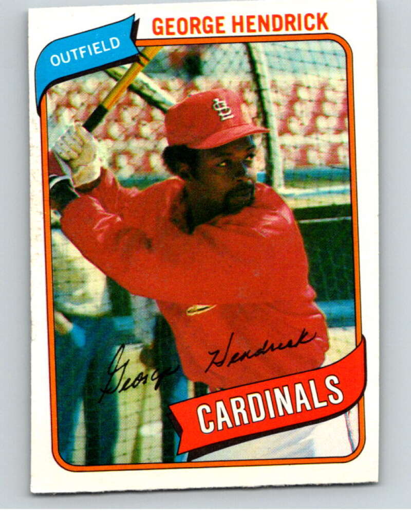 1980 O-Pee-Chee #184 George Hendrick St. Louis Cardinals V79396 Image 1