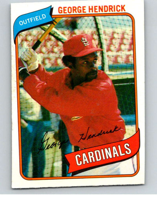 1980 O-Pee-Chee #184 George Hendrick  St. Louis Cardinals  V79396 Image 1