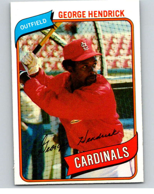 1980 O-Pee-Chee #184 George Hendrick  St. Louis Cardinals  V79398 Image 1