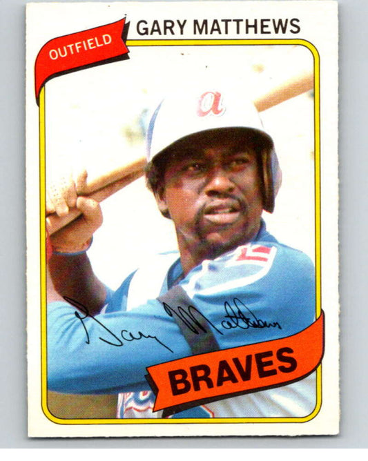 1980 O-Pee-Chee #186 Gary Matthews  Atlanta Braves  V79404 Image 1