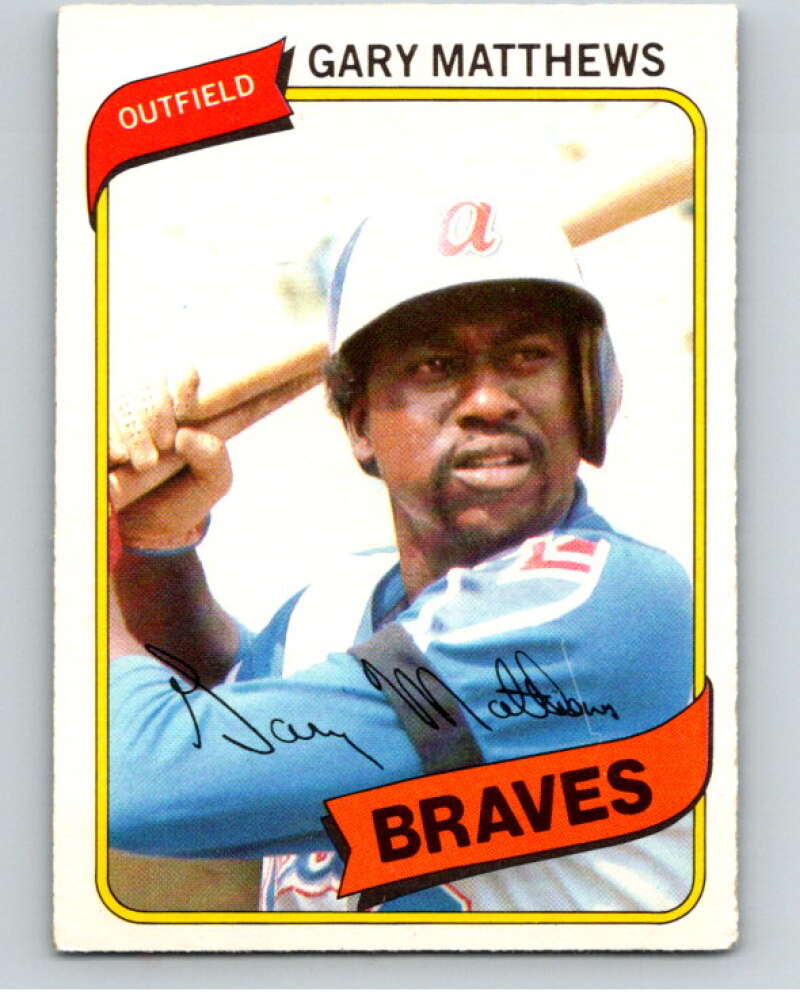 1980 O-Pee-Chee #186 Gary Matthews Atlanta Braves V79406 Image 1