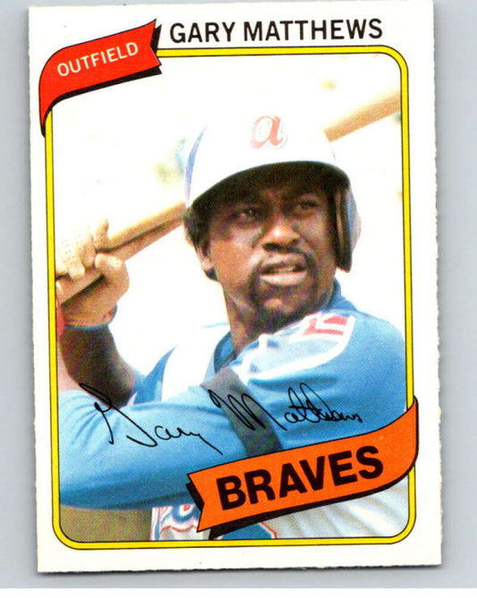 1980 O-Pee-Chee #186 Gary Matthews  Atlanta Braves  V79407 Image 1