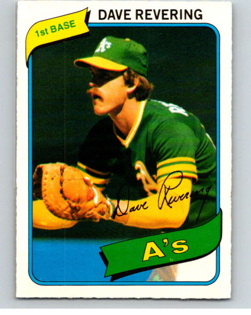 1980 O-Pee-Chee #227 Dave Revering Oakland Athletics V79535 Image 1