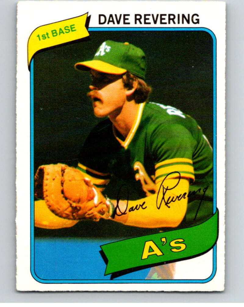 1980 O-Pee-Chee #227 Dave Revering Oakland Athletics V79538 Image 1