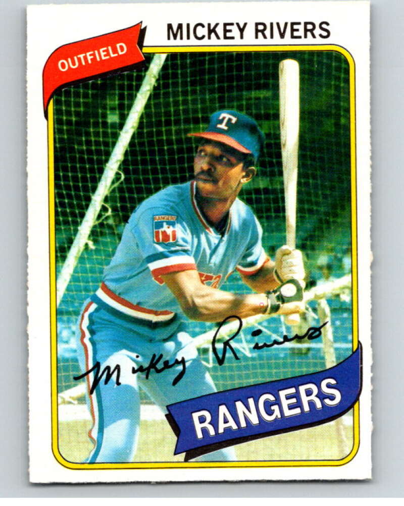 1980 O-Pee-Chee #251 Mickey Rivers Texas Rangers V79594 Image 1