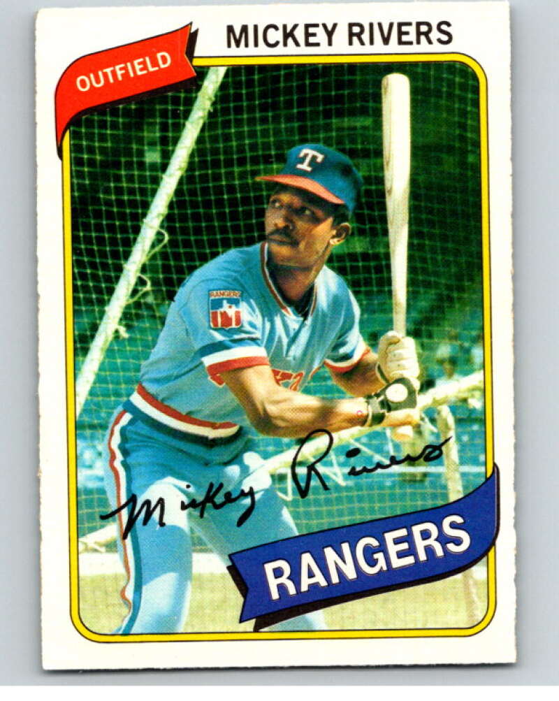 1980 O-Pee-Chee #251 Mickey Rivers Texas Rangers V79598 Image 1