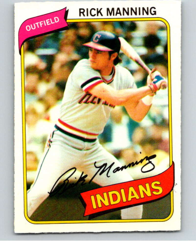 1980 O-Pee-Chee #292 Rick Manning Cleveland Indians V79715 Image 1