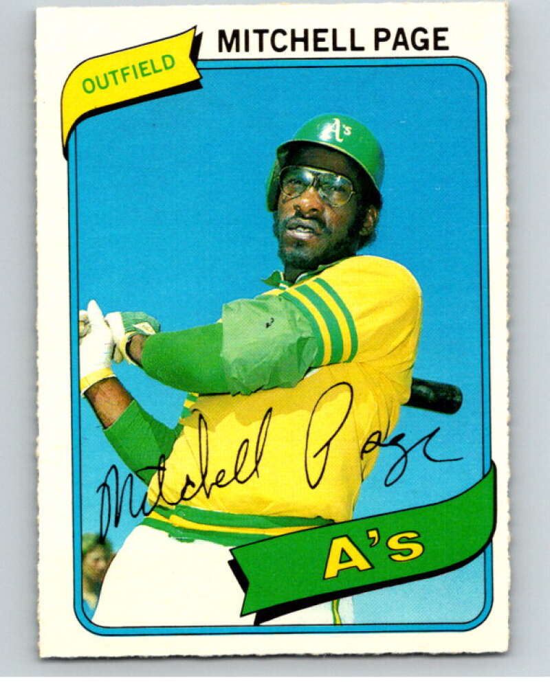1980 O-Pee-Chee #307 Mitchell Page Oakland Athletics V79753 Image 1
