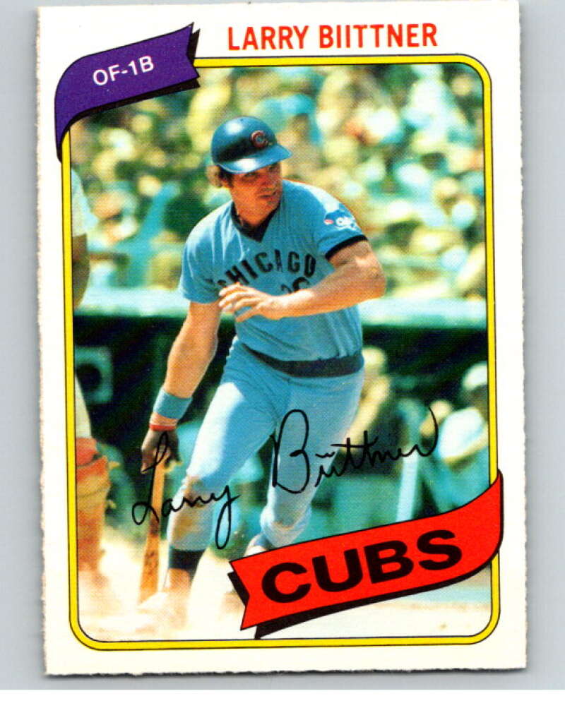 1980 O-Pee-Chee #334 Larry Biittner Chicago Cubs V79824 Image 1