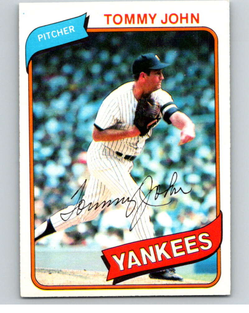 1980 O-Pee-Chee #348 Tommy John New York Yankees V79865 Image 1