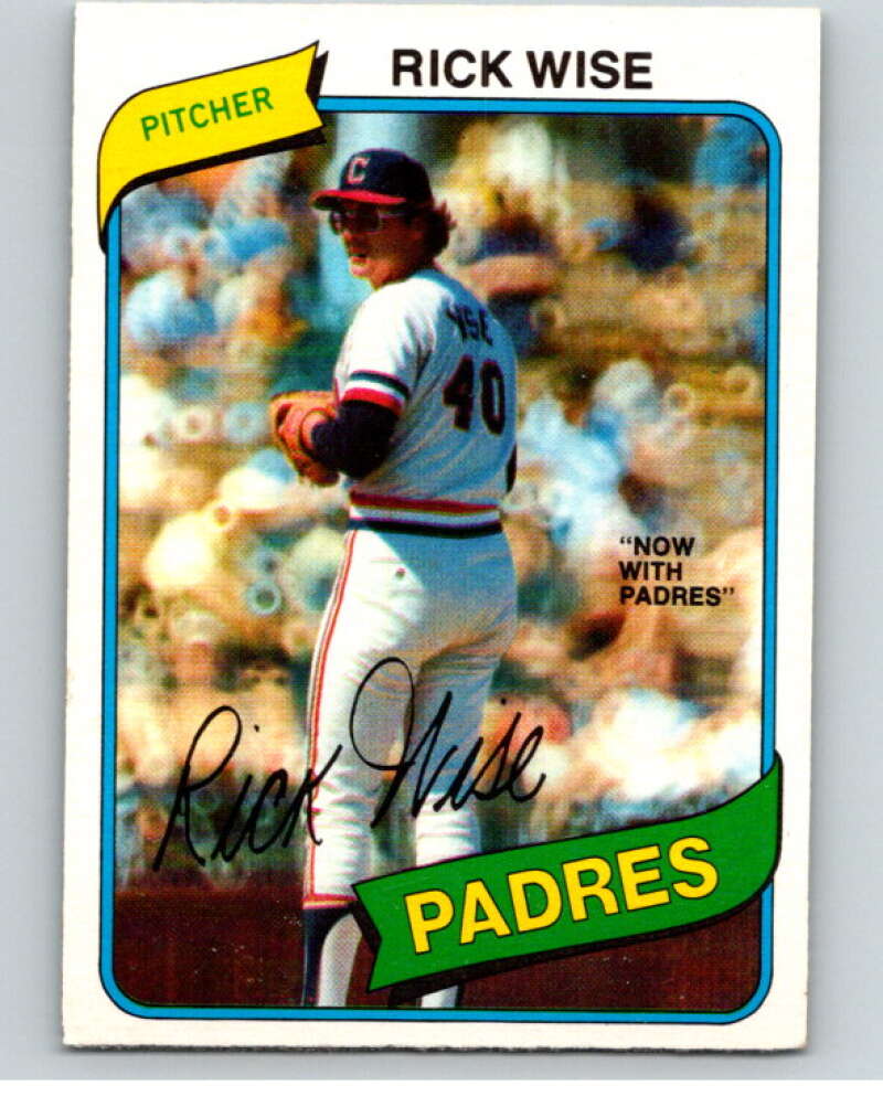 1980 O-Pee-Chee #370 Rick Wise San Diego Padres/Cleveland Indians V79927 Image 1