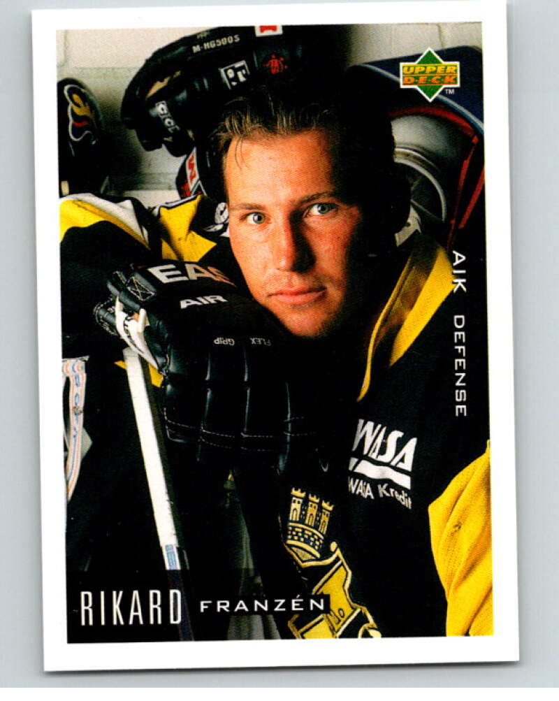 1995-96 Swedish Upper Deck #4 Rikard Franzen V80003 Image 1