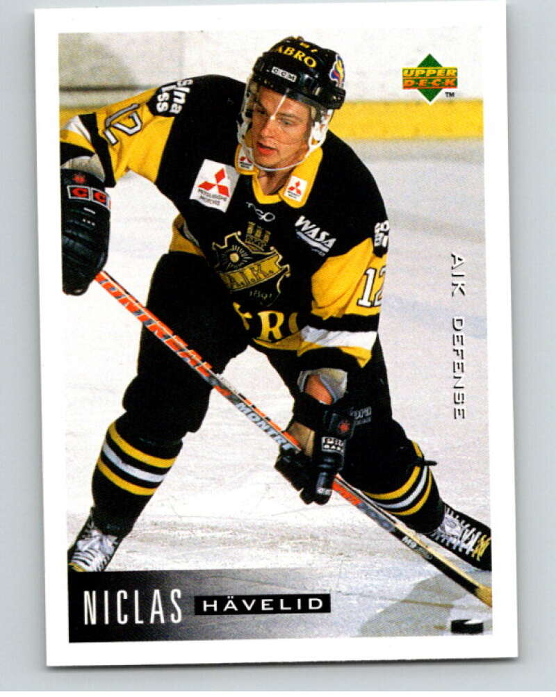 1995-96 Swedish Upper Deck #5 Niclas Havelid V80004 Image 1