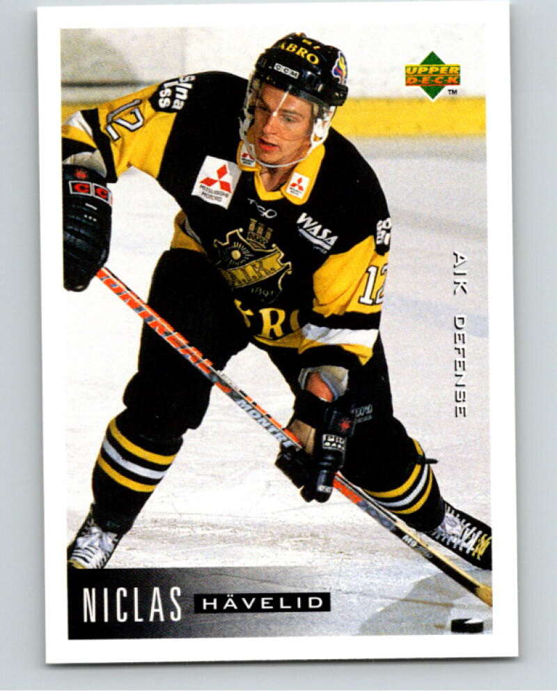 1995-96 Swedish Upper Deck #5 Niclas Havelid V80005 Image 1