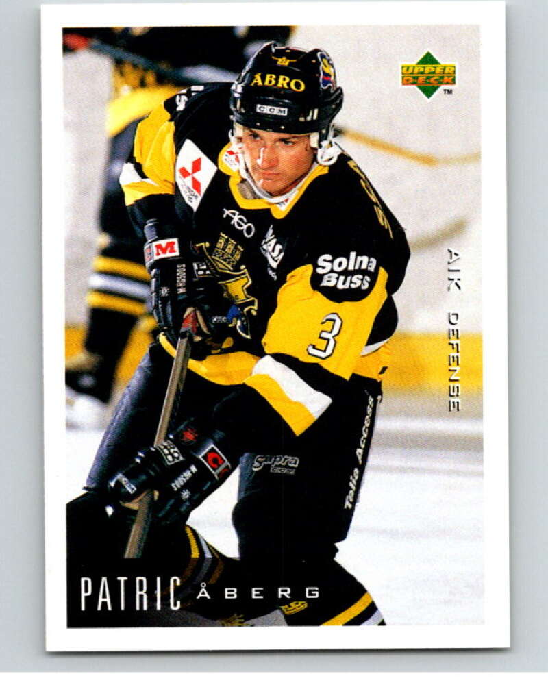 1995-96 Swedish Upper Deck #8 Patric Aberg V80012 Image 1