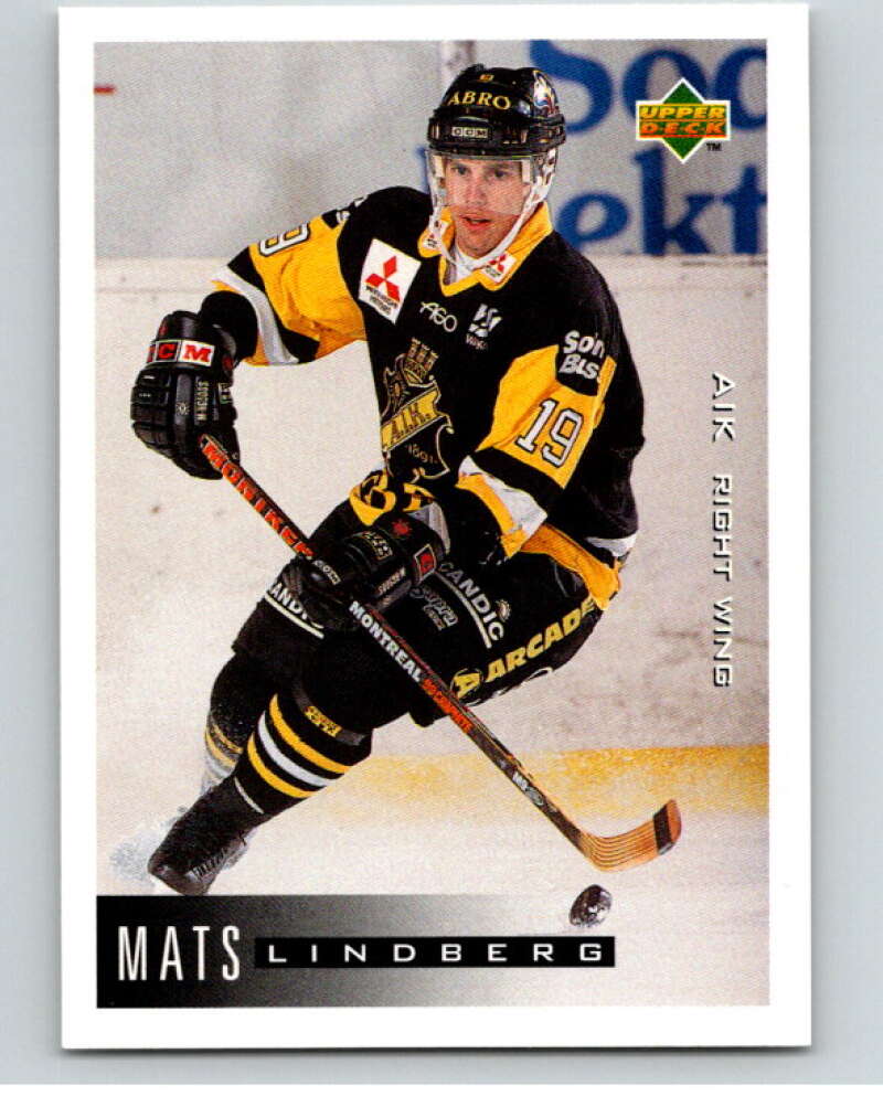1995-96 Swedish Upper Deck #14 Mats Lindberg V80020 Image 1