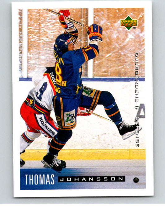 1995-96 Swedish Upper Deck #40 Thomas Johansson V80065 Image 1