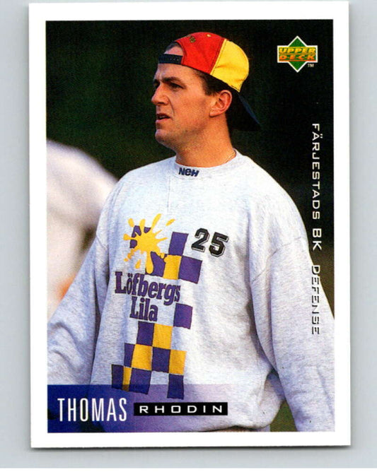 1995-96 Swedish Upper Deck #60 Thomas Rhodin V80099 Image 1