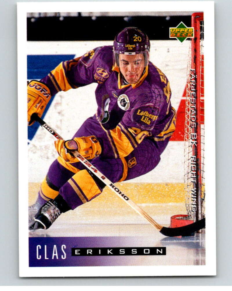 1995-96 Swedish Upper Deck #71 Claes Eriksson V80118 Image 1