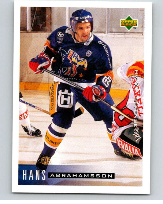 1995-96 Swedish Upper Deck #78 Hans Abrahamsson V80126 Image 1