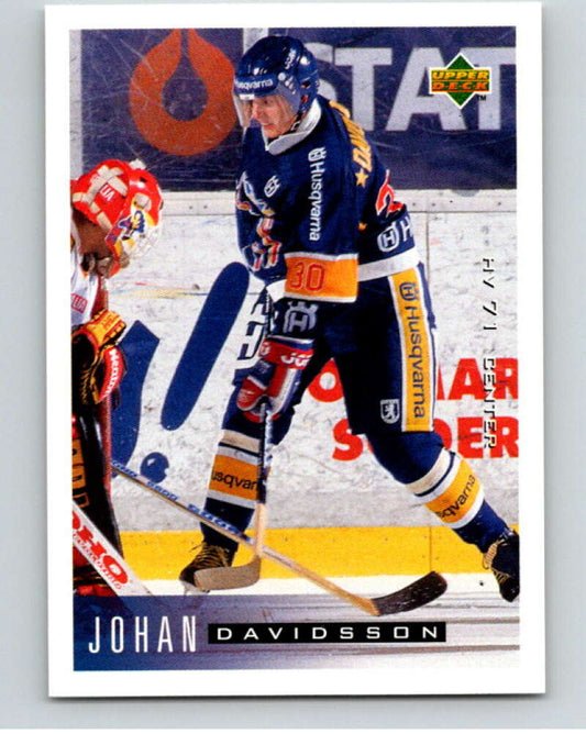1995-96 Swedish Upper Deck #86 Johan Davidsson V80140 Image 1