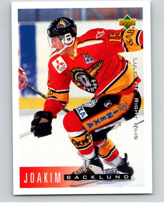 1995-96 Swedish Upper Deck #127 Joakim Backlund V80212 Image 1